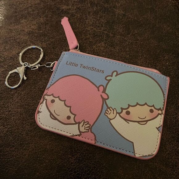 Little Twin Stars ID Holder Keyring/ Bag Clip - Picture 1 of 5